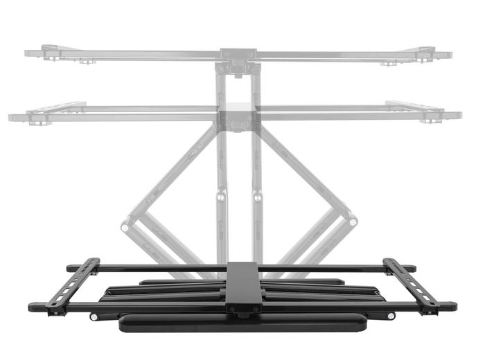Vivolink Support mural professionnel avec bras, noir brillant, capacité 70 kg
