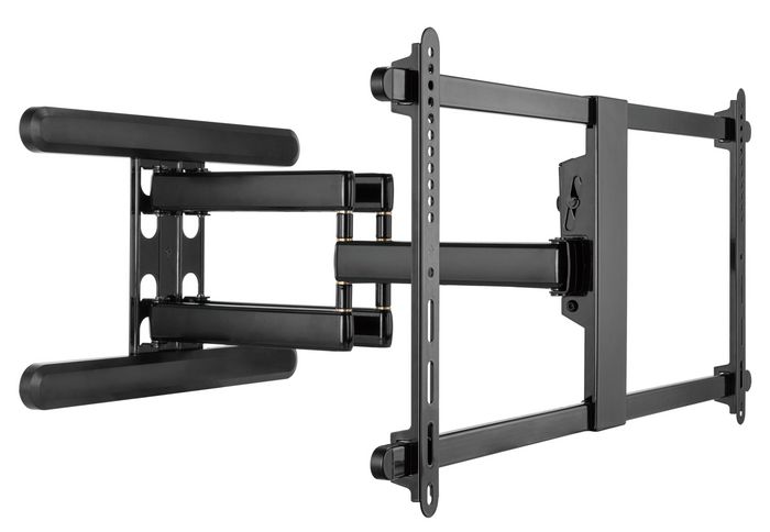 Vivolink Support mural professionnel avec bras, noir brillant, capacité 70 kg