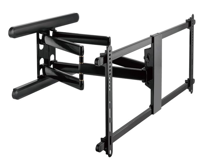 Vivolink Support mural professionnel avec bras, noir brillant, capacité 70 kg