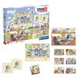 Clementoni Edukit 4 en 1 Bluey 18320 - Jeu éducatif pour développer mémoire, logique et dextérité dès 3 ans