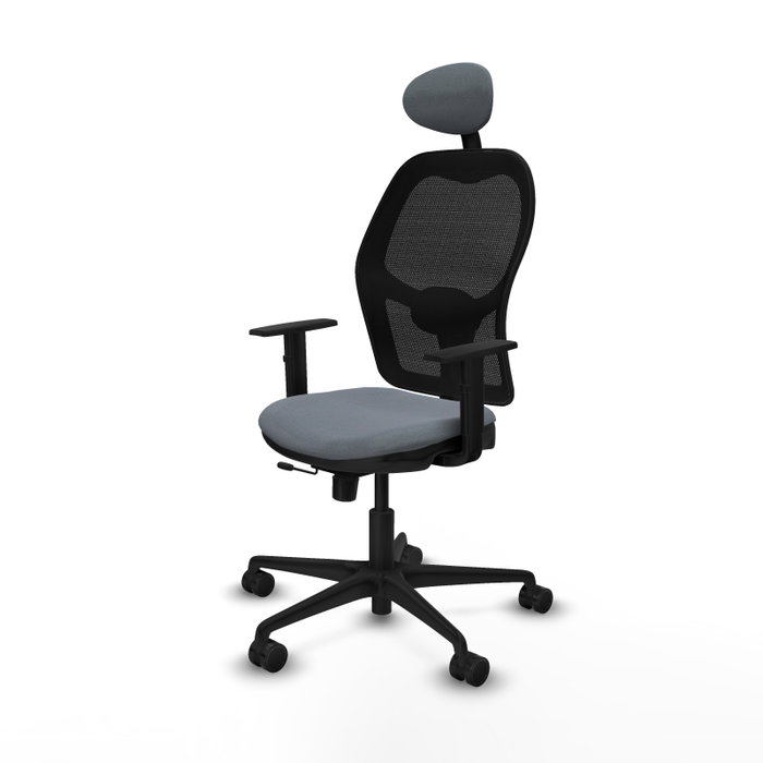 Piqueras Y Crespo Chaise de bureau Jorquera, Gris et Noir, Mécanisme Sincro/Traslack, Appui-tête fixe Piqueras Y Crespo Chaise de bureau Jorquera, Gris et Noir, Mécanisme Sincro/Traslack, Appui-tête fixe
