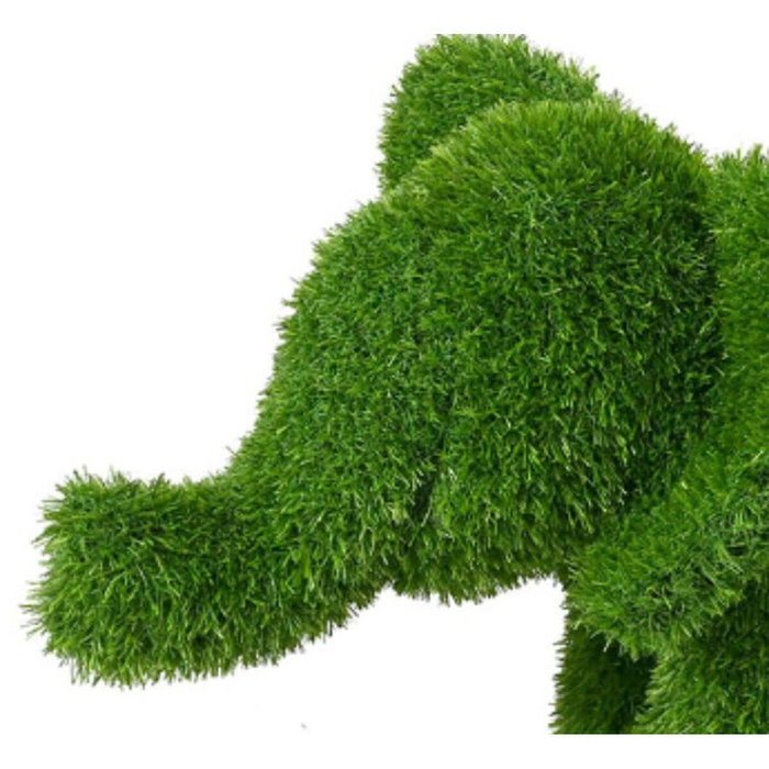 BigBuy Outdoor Figurine Décorative Éléphant en Gazon Artificiel 30 x 60 x 40 cm