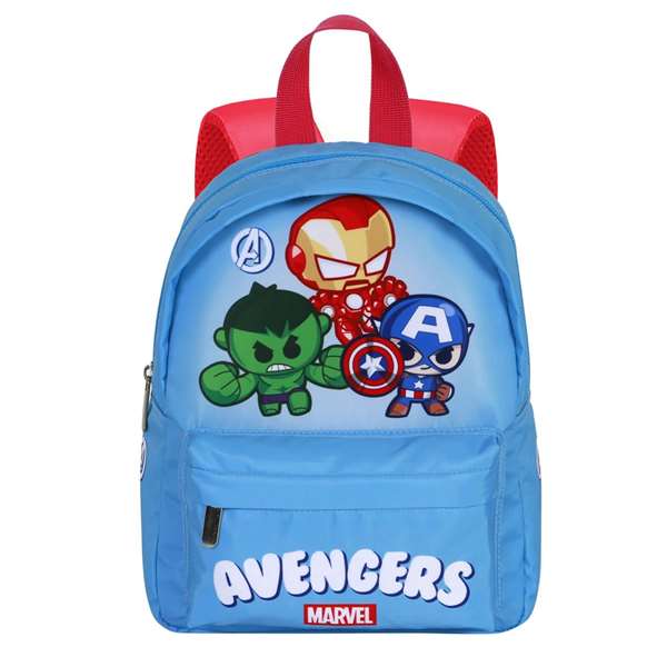 Marvel Avengers Sac à Dos Joy Team pour Enfants - 27x22x10 cm - Polyester avec Dos Aéré et Compartiment à Fermeture Éclair