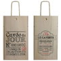Cook Concept Caisse de vin en bois pour 2 bouteilles avec poignée