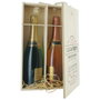 Cook Concept Caisse de vin en bois pour 2 bouteilles avec poignée