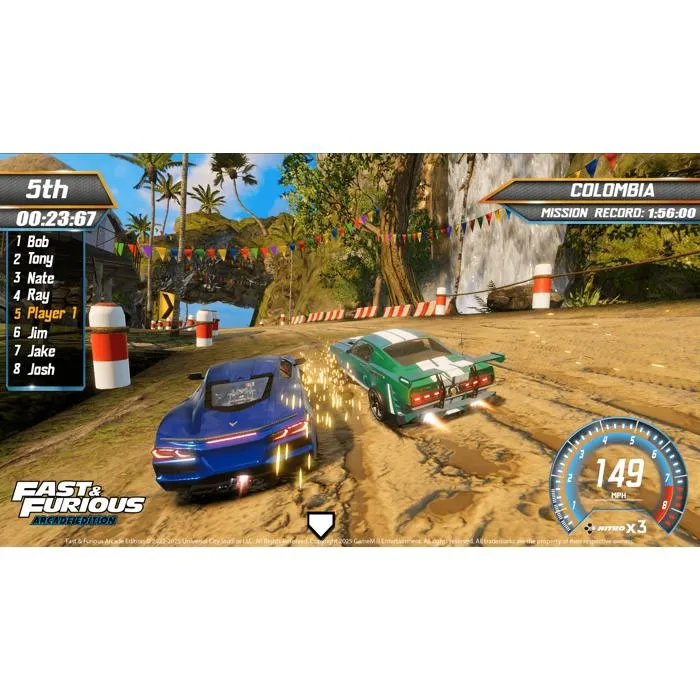 Just For Games - Fast and Furious Arcade Edition - Jeu vidéo de course arcade PS5, supercars sous licence, circuits cinématographiques