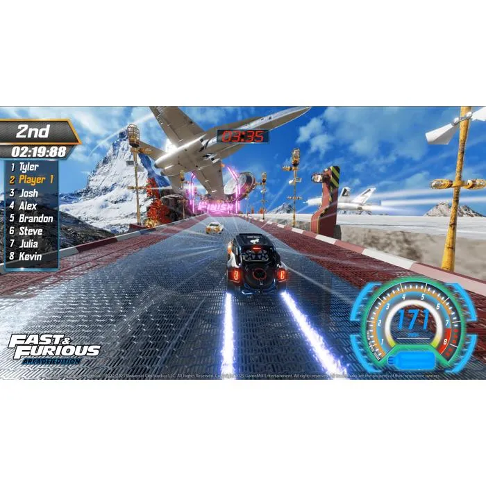 Just For Games - Fast and Furious Arcade Edition - Jeu vidéo de course arcade PS5, supercars sous licence, circuits cinématographiques