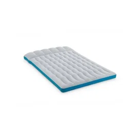 Intex - Matelas Gonflable Camping 2 Places Gris, Dimensions 193 x 127 x 24 cm (1,93 x 1,27 x 0,24 m), Vinyle Laminé Résistant, Gonflage Manuel