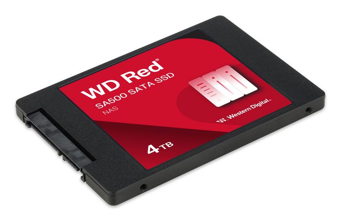 Western Digital WD Red SA500 SATA SSD NAS 2.5" 4 To - Disque SSD interne conçu pour un usage NAS 24/7, connectique SATA