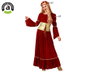 Déguisement Reine Médiévale Rouge avec Robe et Diadème Femme Adulte XL