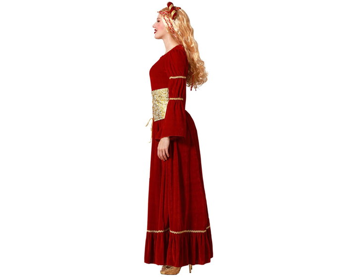 Déguisement Reine Médiévale Rouge avec Robe et Diadème Femme Adulte XL Déguisement Reine Médiévale Rouge avec Robe et Diadème Femme Adulte XL