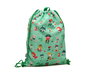 KioKids Sac à déjeuner vert - 5 litres, capacité 4 kg, pour école et sorties - 65% coton, 35% polyester, lavage main