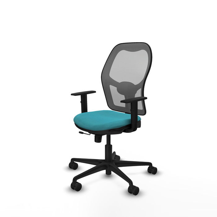 Chaise Jorquera Synchrone/Traslack tissu Turquoise Maille Gris Base en nylon noir Accoudoir 1D Sans appui-tête Roulettes 65mm nylon Chaise Jorquera Synchrone/Traslack tissu Turquoise Maille Gris Base en nylon noir Accoudoir 1D Sans appui-tête Roulettes 65mm nylon