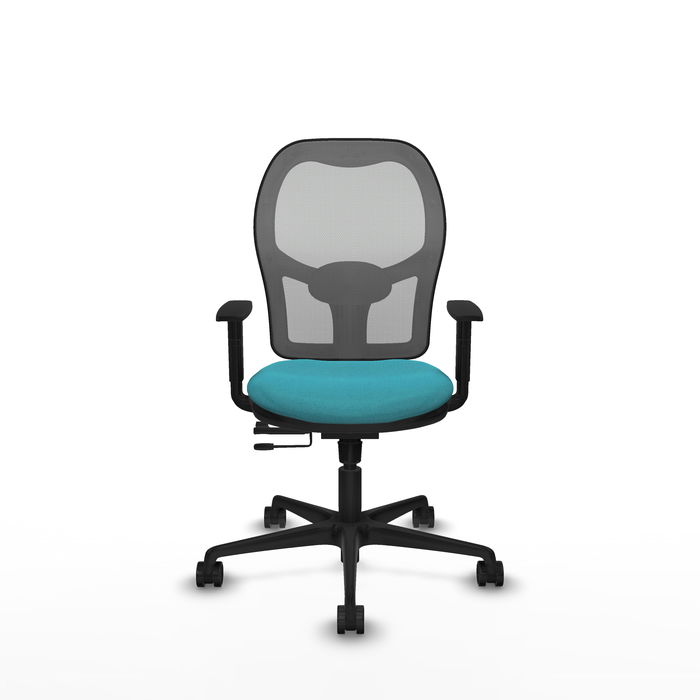 Chaise Jorquera Synchrone/Traslack tissu Turquoise Maille Gris Base en nylon noir Accoudoir 1D Sans appui-tête Roulettes 65mm nylon Chaise Jorquera Synchrone/Traslack tissu Turquoise Maille Gris Base en nylon noir Accoudoir 1D Sans appui-tête Roulettes 65mm nylon