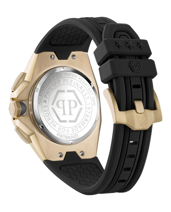 Philipp Plein PWTBA0423 - Montre Homme Dorée et Noire Philipp Plein PWTBA0423 - Montre Homme Dorée et Noire