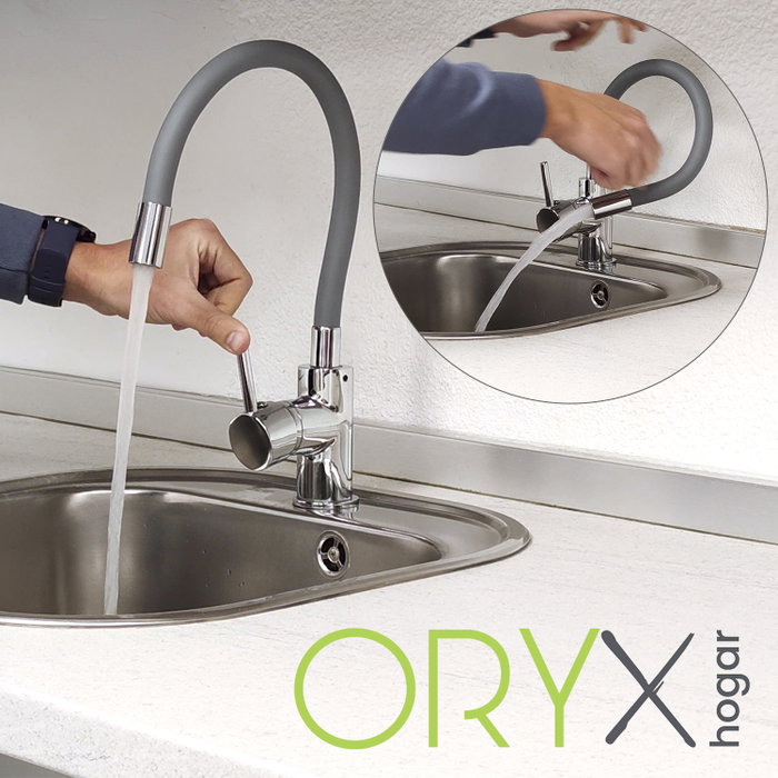 ORYX Mitigeur de cuisine monocommande avec bec flexible haut ORYX Mitigeur de cuisine monocommande avec bec flexible haut