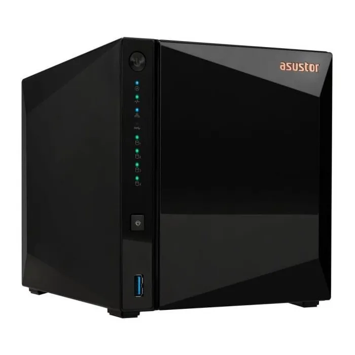 Asustor Drivestor 4 Pro Gen2 NAS AS3304T v2 - Serveur 4 baies, Quad-Core 1.7 GHz, 2 Go DDR4, port 2.5 GbE, pour stockage et streaming 4K