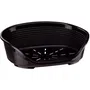 Ferplast Panier pour chien plastique Siesta Deluxe Taille 8 (82*59.5*25 cm) - Noir - Corbeille spacieuse et confortable