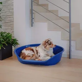 Ferplast Panier pour chien plastique Siesta Deluxe Taille 8 (82*59.5*25 cm) - Noir - Corbeille spacieuse et confortable