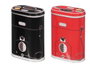KINVARA Lot de 24 boîtes en métal pour capsules, noir et rouge