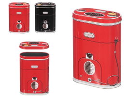 KINVARA Lot de 24 boîtes en métal pour capsules, noir et rouge