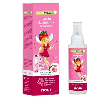 Nosa Healthcare Lotion Anti-poux ATTACK Fraise 100 ml Nosa Healthcare Lotion Anti-poux ATTACK Fraise 100 ml