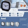 SAMI Réveil de table numérique carré silencieux avec lumière LED bleue, noir