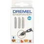 Dremel Lot de 3 Pointes Carbure 9924 pour Graveur Dremel 290 - Gravure sur Bois, Métal, Plastique, Verre, Céramique, Cuir - Inclut Normographe Chiffres et Lettres