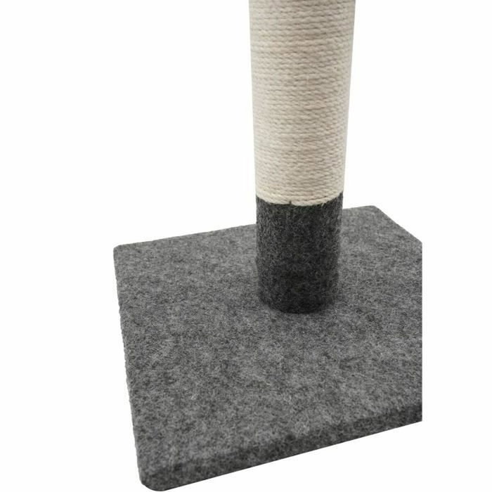 Tyrol Poteau griffoir simple Gris et blanc 42cm