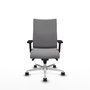 Piqueras Y Crespo Albacete confidente - Chaise de bureau grise avec mécanisme synchrone et base aluminium