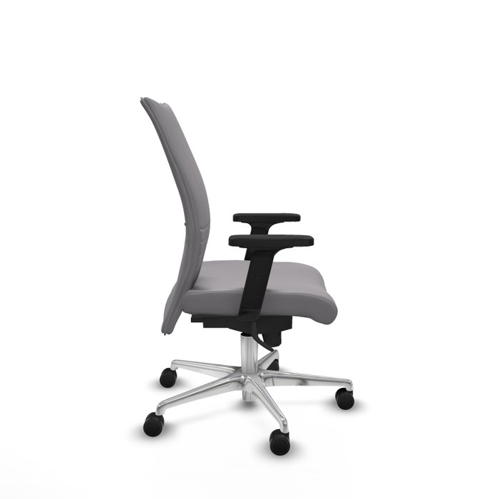 Piqueras Y Crespo Albacete confidente - Chaise de bureau grise avec mécanisme synchrone et base aluminium Piqueras Y Crespo Albacete confidente - Chaise de bureau grise avec mécanisme synchrone et base aluminium