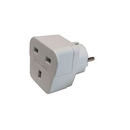 BF Adaptateur Royaume-Uni vers Europe rétractable blanc 13 A - 250 V