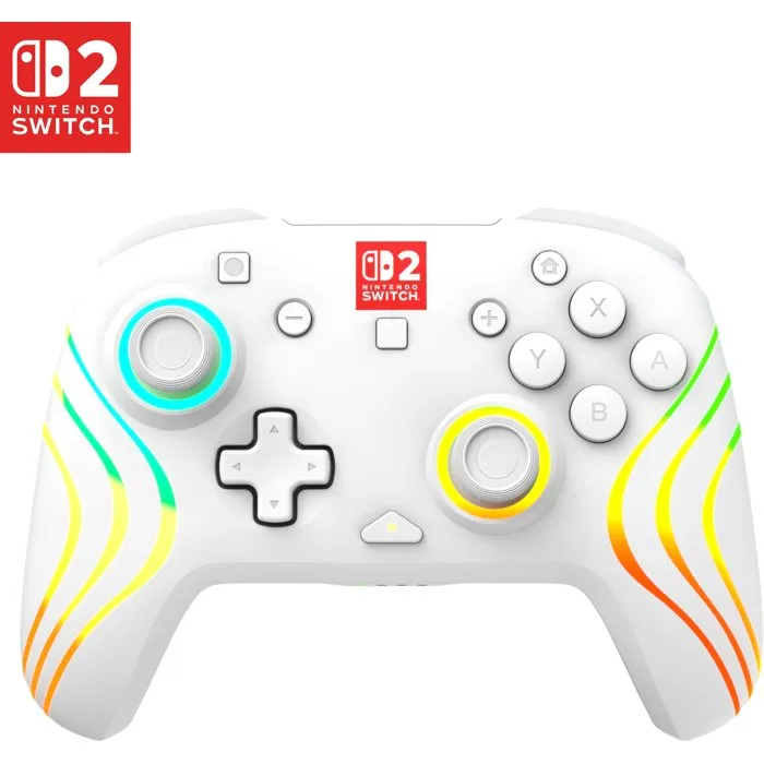 Turtle Beach Afterglow Wave Manette sans fil RGB pour Nintendo Switch 2 - Blanc Turtle Beach Afterglow Wave Manette sans fil RGB pour Nintendo Switch 2 - Blanc