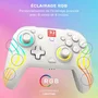 Turtle Beach Afterglow Wave Manette sans fil RGB pour Nintendo Switch 2 - Blanc