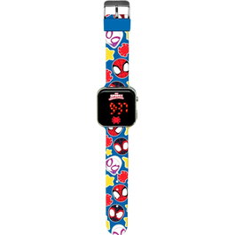 Kids Licensing Montre LED Spidey - Noir/Bleu/Rouge
