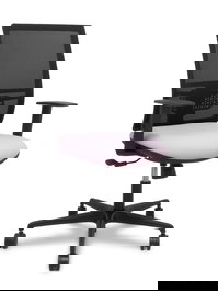 Chaise Yunquera Synchro 4 positions tissu Rose Maille Noir Base en nylon noir Accoudoir 1D Sans appui-tête Roulettes 65mm nylon