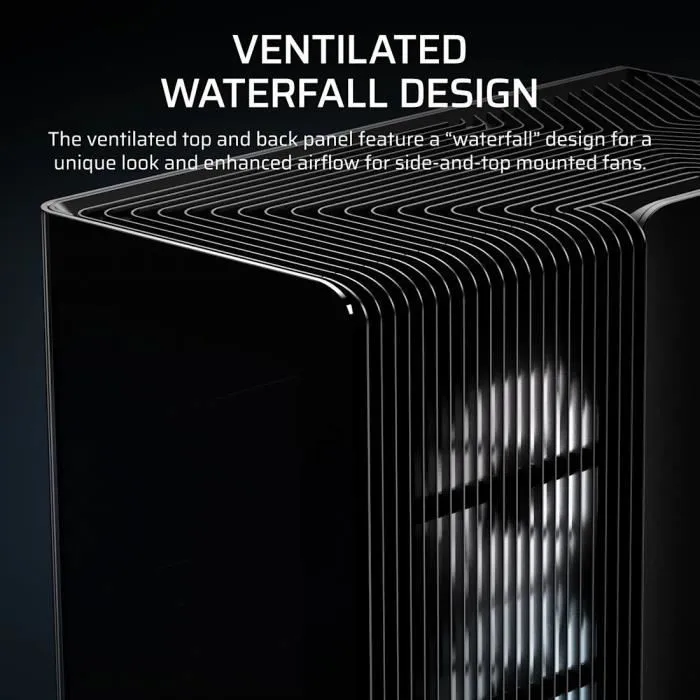 Corsair FRAME 4500X RS-R ARGB - Boîtier PC Moyen-Tour en verre trempé - Support 2 radiateurs 360 mm - 10 ventilateurs - Noir