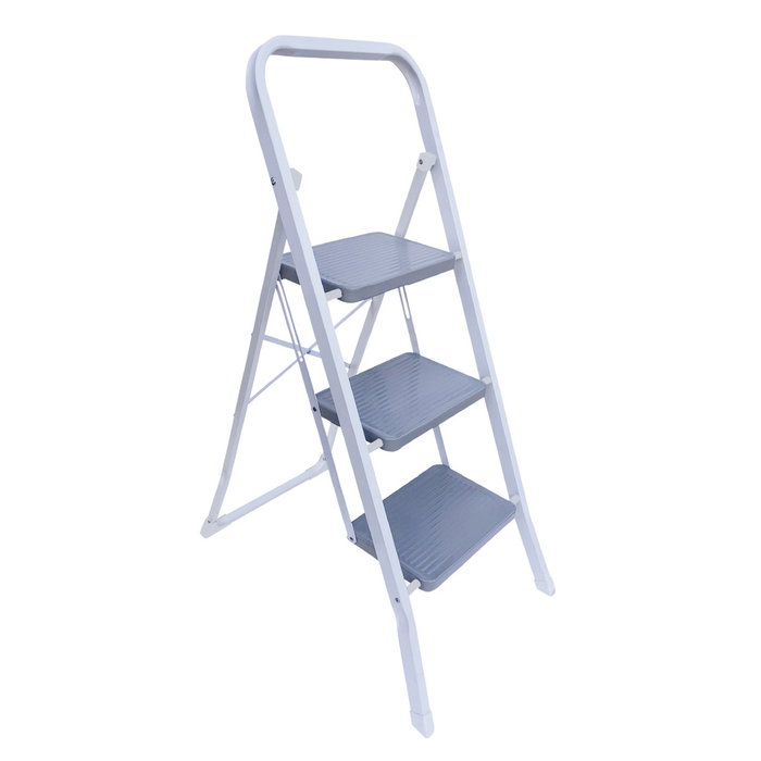 Hantums Tabouret en acier 3 marches, Gris Hantums Tabouret en acier 3 marches, Gris