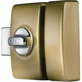 Abus V83 CB45 F9 C - Verrou de porte V83 à cylindre et bouton, entraxe 40x70 mm, satiné chrome