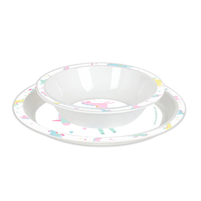 Safta Ensemble Vaisselle pour Enfants Safta Unicornio PVC, 5 Pièces