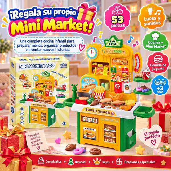 Jugatoys Mini Market Food avec accessoires 50x20x38cm Jugatoys Mini Market Food avec accessoires 50x20x38cm