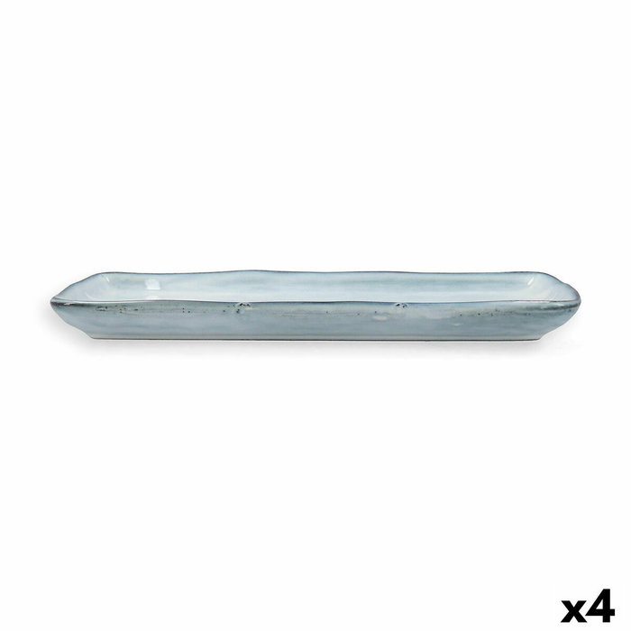 Quid Bandeja Rectangular Boreal Cerámica 28x14 cm (4 Unidades)