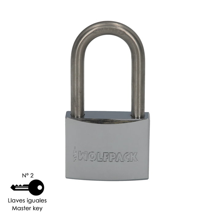 WOLFPACK LINEA PROFESIONAL Cadenas Inoxidable Arco Largo 50mm