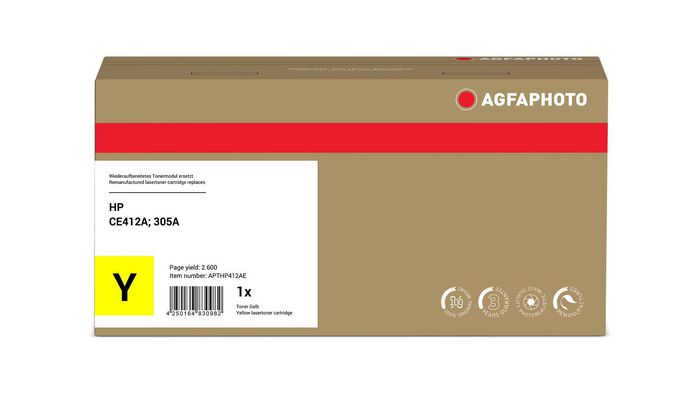 AgfaPhoto Toner Jaune CE412A, 2600 pages AgfaPhoto Toner Jaune CE412A, 2600 pages