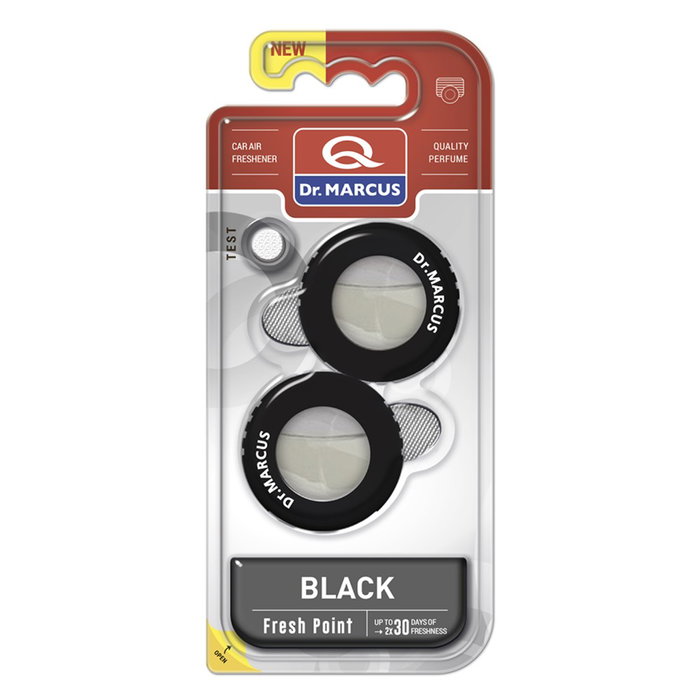 Dr. Marcus Fresh Point Black DRM0534 Désodorisant Voiture 2x2,5ml