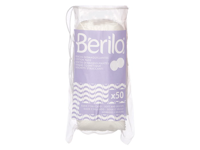 Berilo Lot de 50 disques démaquillants en coton blanc 5,5 cm Berilo Lot de 50 disques démaquillants en coton blanc 5,5 cm
