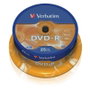 Verbatim DVD-R 4,7 Go 16x, Pack de 25 unités, Argent mat