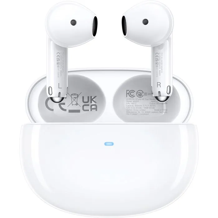 UGREEN H5 Écouteurs sans fil Bluetooth Semi-Intra Blanc - Confort Ergonomique, Son Immersif et Autonomie Longue Durée UGREEN H5 Écouteurs sans fil Bluetooth Semi-Intra Blanc - Confort Ergonomique, Son Immersif et Autonomie Longue Durée
