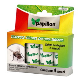 PAPILLON Trampa Moscas Tiras Adhesivas (4 Unidades)