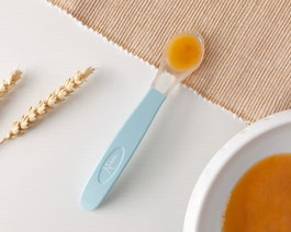 KioKids Cuillère en Silicone Bleu Clair Step 2